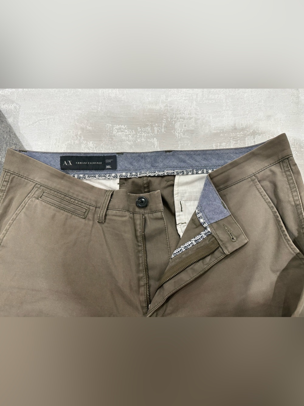 Armani Exchange Men's Brown Olive Chino Pants